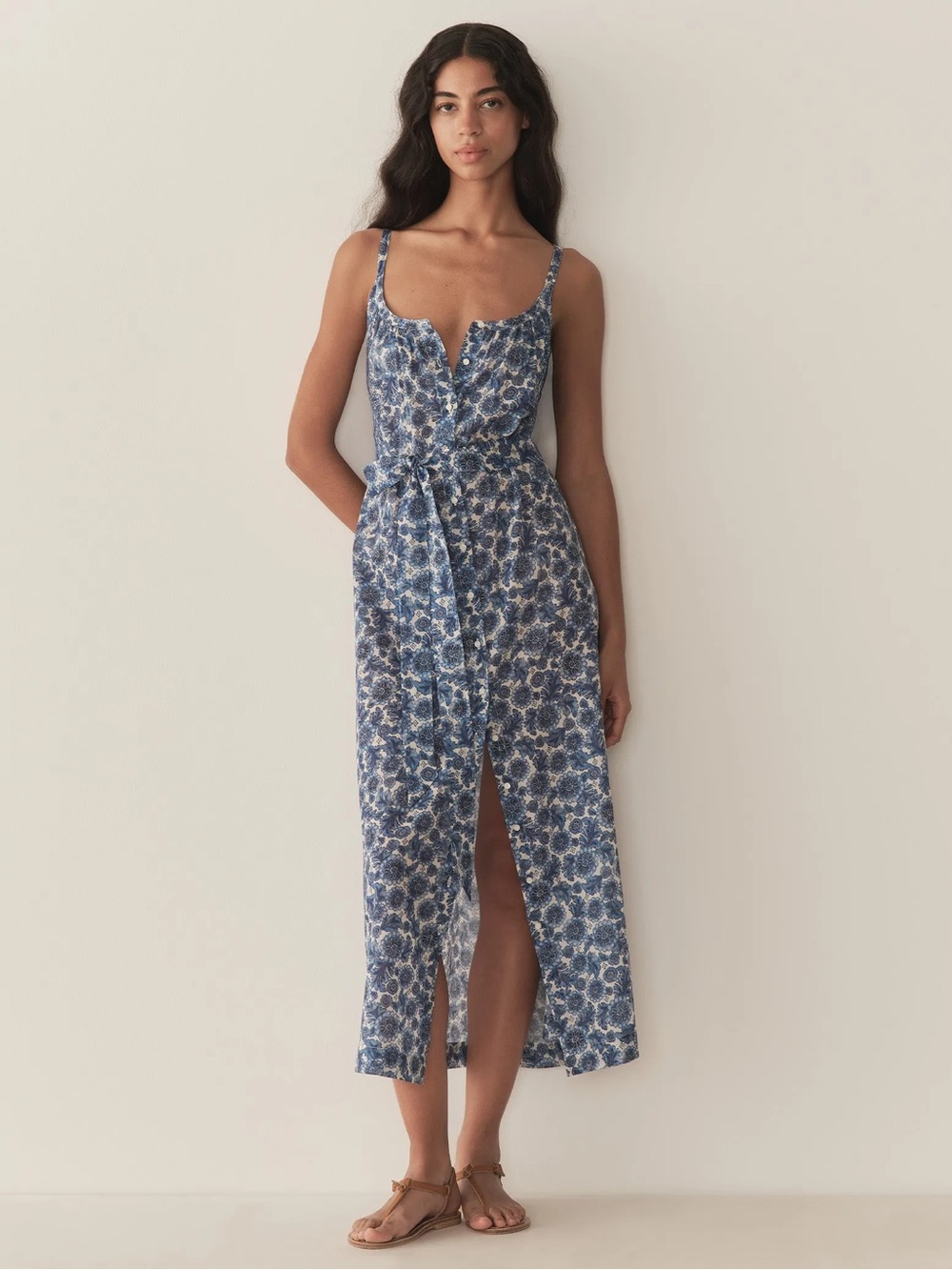 Doen nevita dress blue soleil fleurit NWT
